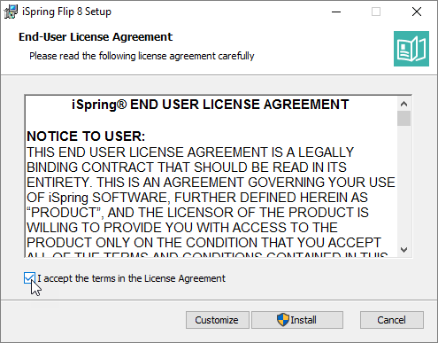 Installing iSpring Flip