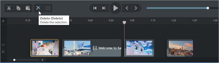 Video Timeline Editing Video on the Timeline