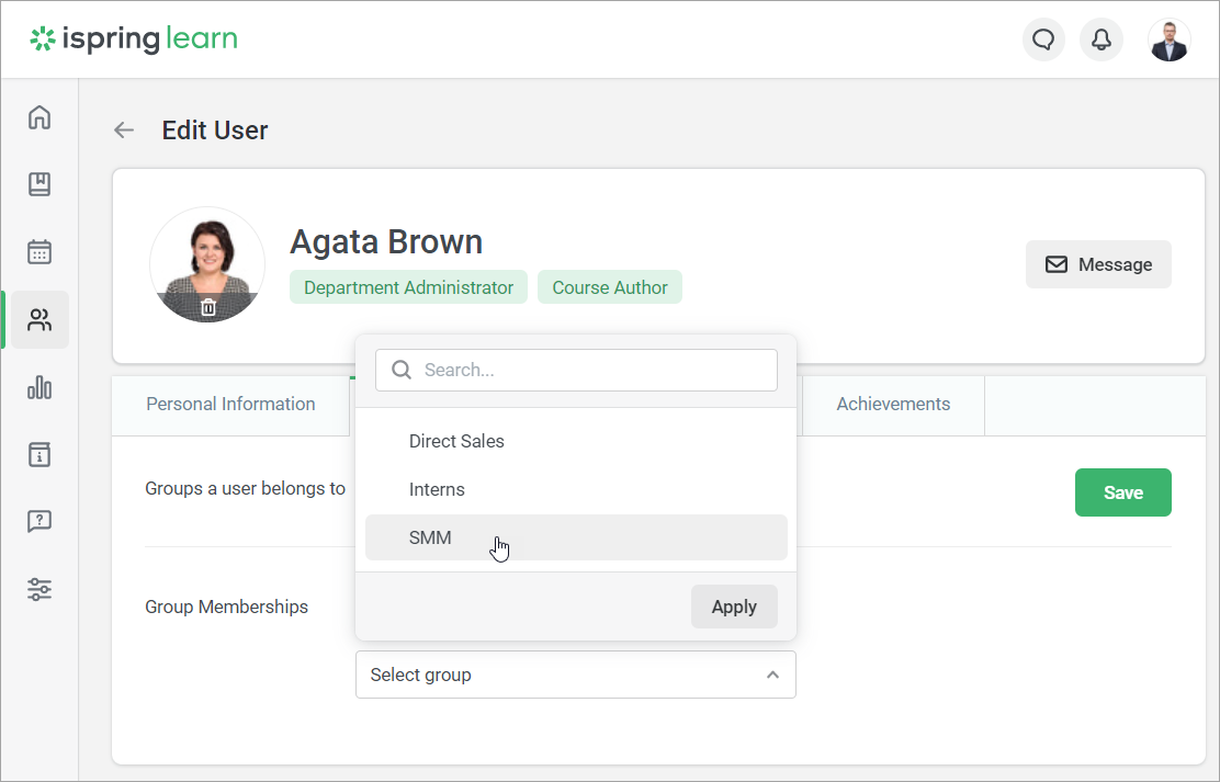 Assigning User To Group