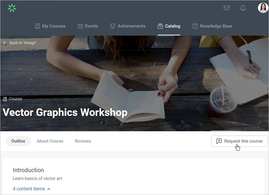 Adding a Course to the Catalog