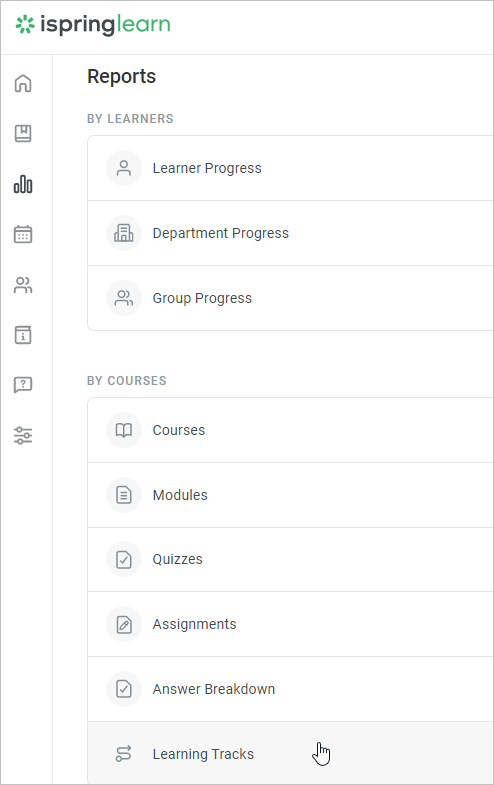Learning Track Progress