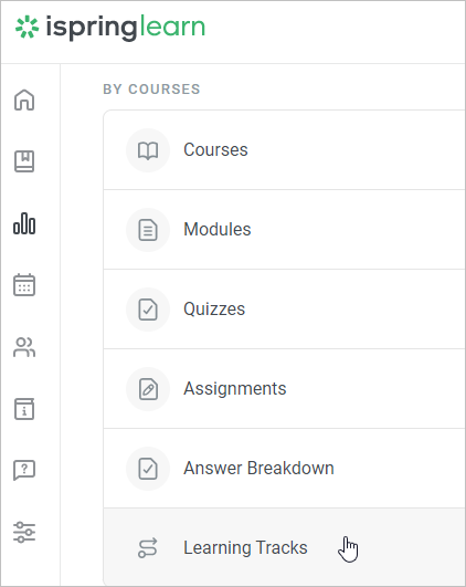 Learning Track Enrollment History
