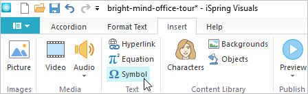 Adding Symbols